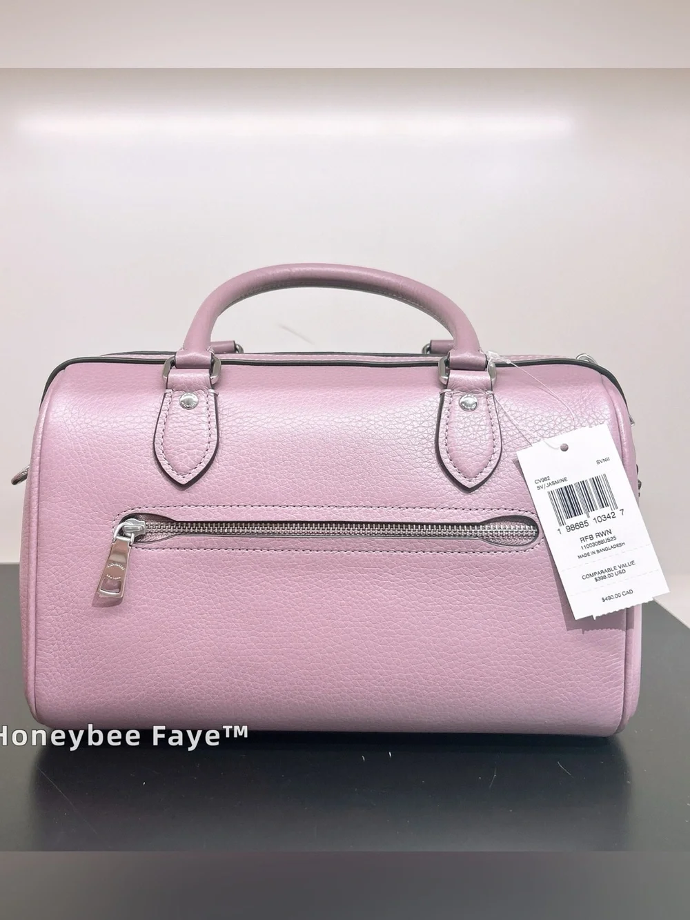 COACH Pink Leather Satchel Messenger Bag